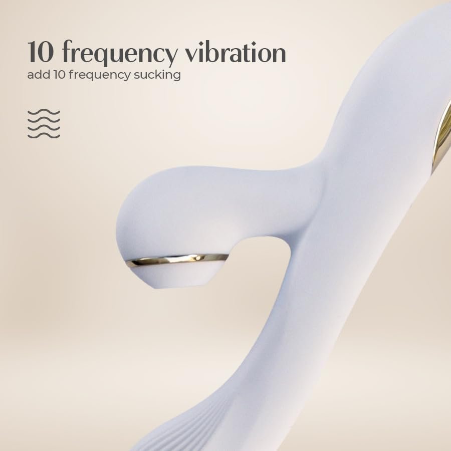 G-Spot Rabbit Thrusting Dildo Vibrator - Silicone, Rechargeable, Waterproof, Dildo Vibration Machine - 10 Vibration, 5 Thrust Mode - Clitoral Vacuum Rabbit Sex Toy For Women, Adults And Couple - Image 3