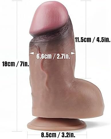 Thick Huge Silicone Dildo 2.7" Diameter, Big Anal Dildo Realistic Dual Density Dildo With Strong Suction Cup For Hands-Free And Anal Play, Giant Large Dildo Adult Sex Toys For Women And Men - Image 2