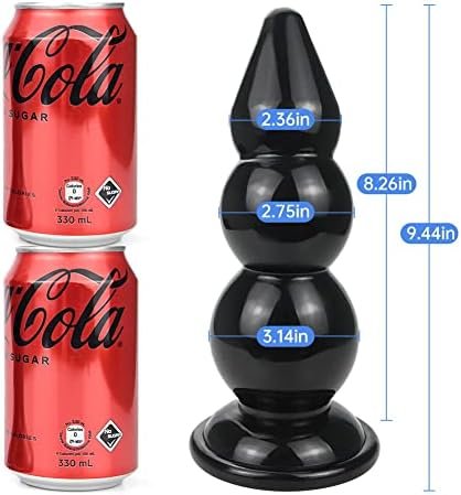 Super Long Thick Anal Beads Butt Plugs,Strong Suction Cup Butt Plug Sex Toys Prostate Massage Anal Trainer Dildo Anal Toy For Man Woman And Couples G-Spot Stimulator Anal Training (3 Beads) - Image 2