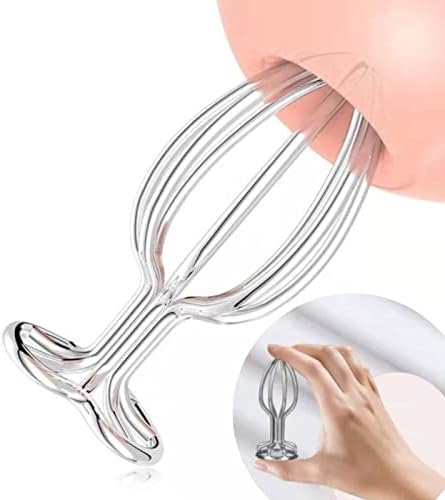 Anal Butt Plug With Hollow Tunnel Round-Base Design, Stainless Steel Butt Expander Fetish Plug Adult Sex Toy For Male Or Couples - Image 2