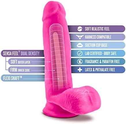 Blush Bold Pleaser - 7 Inch Ultra Soft Realistic Sensa Feel Dual Density Dildo - Flexishaft For A Firmer Erection - Strapon Friendly Suction Cup For Hands Free Play - Sex Toy For Women Men - Pink - Image 2
