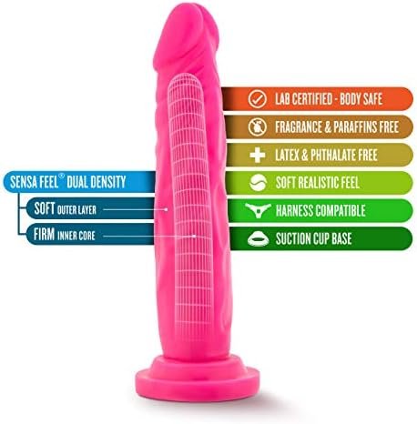 Blush Neo Realistic Dildo - 7.5 Inch Length And 1.5 Inch Width - Sensa Feel Dual Density - Strong Suction Cup For Hands Free Play And Harness Strap On Compatible - Sex Toy For Men Women Couples - Image 2