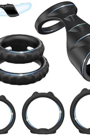 Penis Rings Set,Cook Rings For Men Erection Sex Toy With 7 Different Sizes Silicone Adult Sex Toys Cockring Couple Sex Toys Enhancing Couples Pleasure Sex Toy Kit