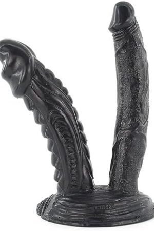 Jecrizy 7.87 Inch Big Realistic Double Ended Dildo Prostate Massage With Strong Suction Cup๏ผRealistic Penis For G-Spot Stimulation And Butt Plug