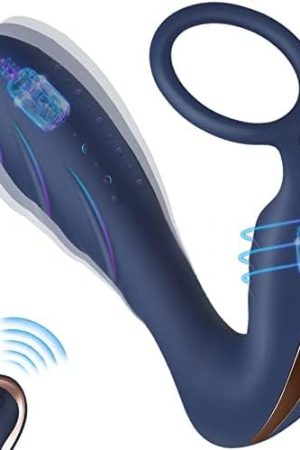 Vibrating Prostate Massager Anal Vibrator - 10 Patterns Anal Plug With Cock Ring, G-Spot Vibrator With Remote, Adult Sex Toys For Men, Women And Couple Pleasure