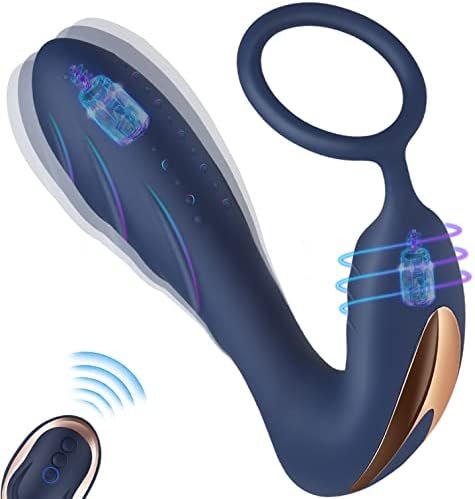 Vibrating Prostate Massager Anal Vibrator - 10 Patterns Anal Plug With Cock Ring, G-Spot Vibrator With Remote, Adult Sex Toys For Men, Women And Couple Pleasure
