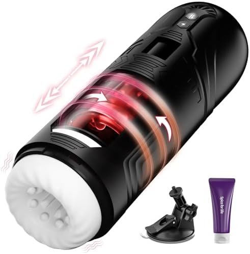 Sex Toys For Men Male Masturbator Cup, Automatic Men'S Adult Toys With 7 Thrusting & Rotating Vibrating Modes, Hands-Free Male Sex Toys With 3D Textured Channel, Men Masturbation Pocket Pussy Machine