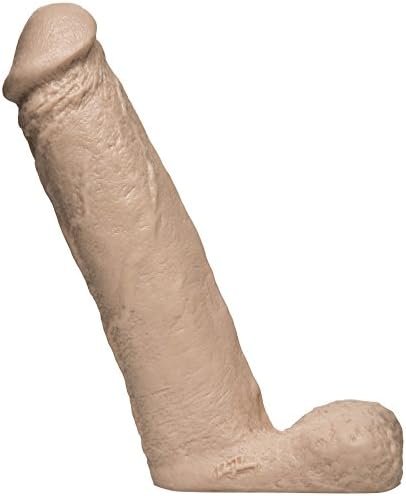Doc Johnson The Naturals - 8 Inch Cock With Balls - Made Of Body-Safe Pvc - Proudly Made In America - Dildo - White