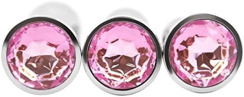 Tail Screw Weighted Metal Butt Plug With Jewel - Detachable Screw Plug Medium - Image 3