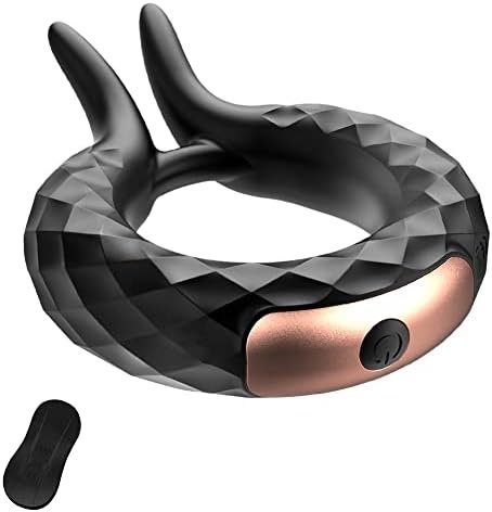 Remote Vibrating Cock Ring With 12 Vibration Modes, Penis Extenders,Double Motors Mens Vibrator For Longer Harder Stronger Erections, Adult Sex Toys For Men Couples