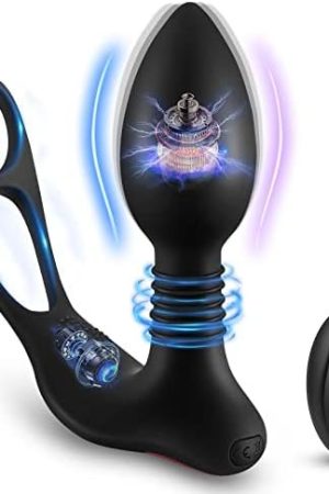 Diweit Prostate Massager Anal Vibrator With 3 In 1 Dual Motor Control 10 Vibration Modes Dual Penis Ring G-Spot Vibrator With Remote, Adult Sex Toys For Men, Women And Couple Pleasure