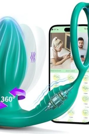 Male Sex Toys For Men Prostate Massager - Jrueden Prostate Toy Vibrating Anal Plug With App Control 9 Rotating Rotations, Mens Vibrator Sex Toys With Penis Ring, Prostate Vibrator For Men And Couples