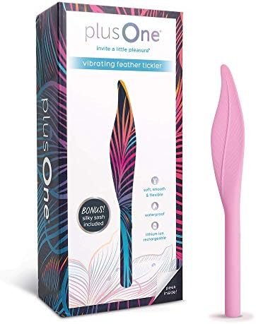 Plusone Vibrating Feather Tickler – Gentle, Flexible Teaser Toy For Vulva, Clitoral And Nipple Stimulation, 5 Vibration Settings To Stimulate Senses - Waterproof & Rechargeable - Image 2