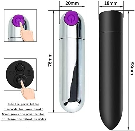 Leseox Mini Bullet Vibrator For Clitoris Vagina Nipple Precise Stimulations, Waterproof G-Spot Clitoral Bullet Massager 10 Vibration Modes, Rechargeable Adult Sex Toy For Women And Couples (Pack Of 2) - Image 2