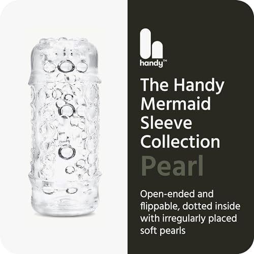 The Handy Mermaid Collection Pearl Penis Sleeve - Masturbator Sleeve Stroker Adult Sex Toy For Men - Open-Ended Male Masturbator Sleeve - Image 2