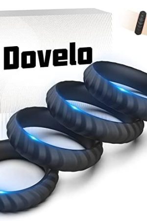 Silicone Penis Rings Kit, Dovelo 4 Different Sizes Cock Rings For Men Sex Toy, Adult Sex Toys & Games