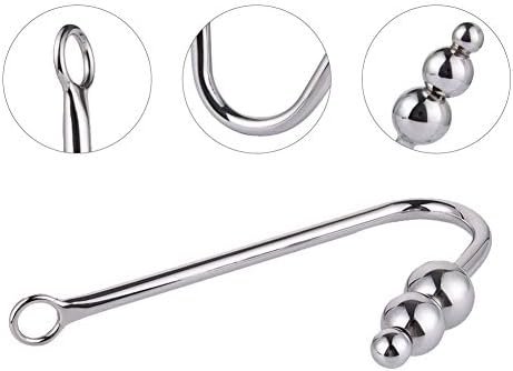 Fst Stainless Steel Anal Hook, Buttplug Hook With 3 Interchangeable Heart Balls Anal Sex Toys For Couple Gay Lesbian - Image 2