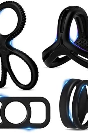 Silicone Cock Ring Male Penis Sleeves 4 Pcs