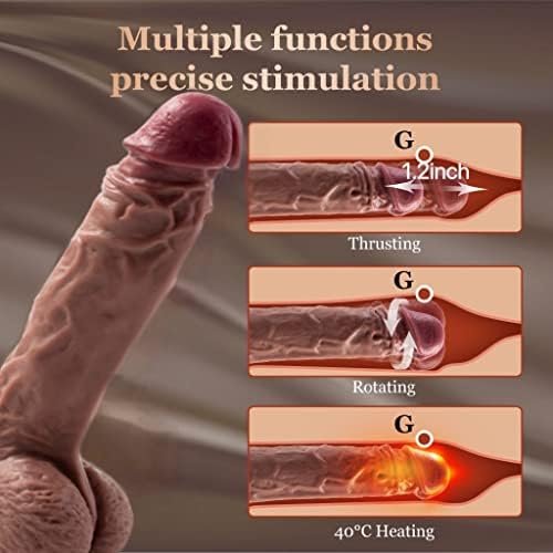 Realistic Thrusting Dildo Vibrator And Vibrating Butt Plug Metal Anal Vibrator With 10 Vibration Modes For Prostate Massager - Image 2