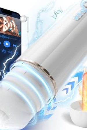 6 In 1 Automatic Male Masturbator, Male Masturbator Toy With Cvt Thrusting & 10 Vibrating, Bluetooth Control Electric Pocket Pussy Stroker With Heating, Sex Toys For Men Masturbation With Headphones