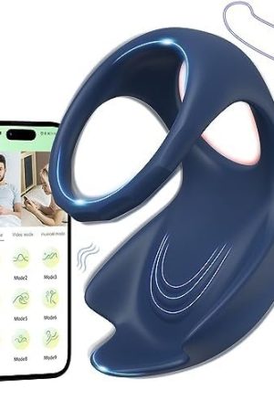 Vibrating Cock Ring Silicone Stretchy Stronger Erection Penis Ring Sex Toy For Men, 10 Vibration Modes Perineum & Testicles Stimulation Cock Rings Pleasure Clitoral Stimulator Couples Adult Sex Toys