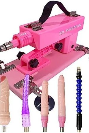 Automatic Sex Machine Sex Toys,Thrusting Machines For Men Women,Love Machine Device Gun With 4Pcs Realistic Dildos And 28Cm Extension Rod (Black)