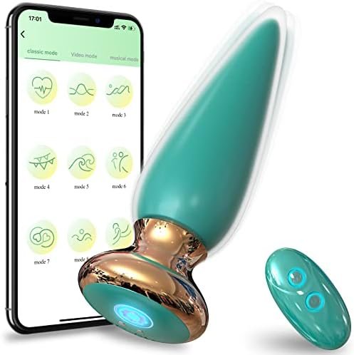 App & Remote Control Anal Butt Vibrator Prostate Massager, 9 Classic Vibrating Modes G-Spot Rechargeable App Plug Adult Sex Toys For Men Couple
