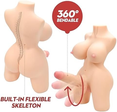 Shemale Sex Doll With Torso Realistic Dildo Boobs And Tight Anal Hole, Transsexual Love Doll With Breast&Penis&Pussy For Men Women Gay Unisex Masturbation, Testicular Slidable Ball Adult Sex Toys 12Lb - Image 3