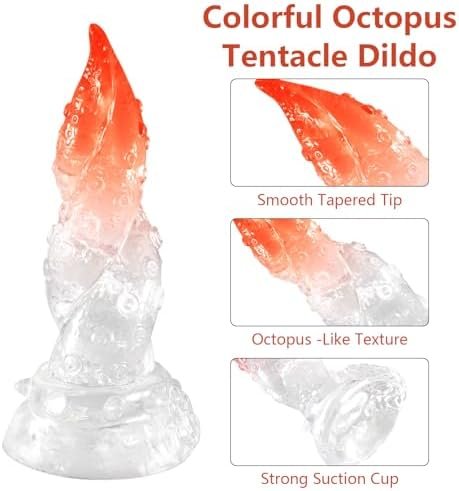 Resxong Tentacle Realistic Dildo For Women, 7.48" Anal Dildo With Strong Suction Cup, Anal Plug Prostate Massager Hand-Free Thick Adult Sex Toy For Vaginal G Spot Anal Play - Image 2