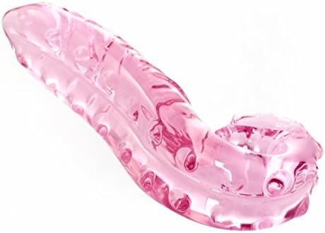 Crystal Glass Pleasure Wand Dildo Penis - Akstore - Glass Massager (Pink) - Image 3