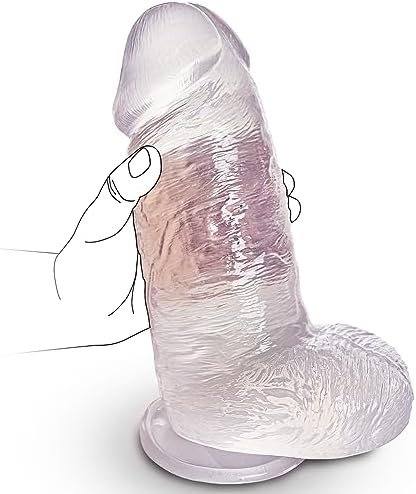 2.7” Diameter Huge Clear Dildo, Realistic Thick Dildos With Powerful Suction Cup, Giant Size G-Spot Penis Dildo For Advanced Players, Hands-Free Vagina Anal Sex Toys For Women And Men