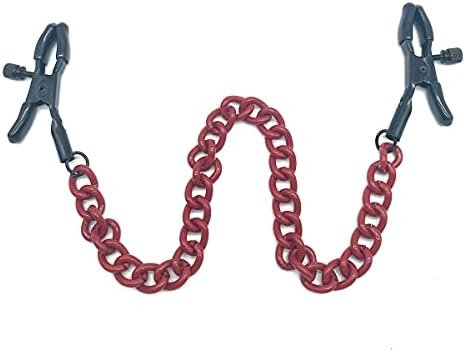 Lanwan Nipple Clamps With Chain Adjustable Body Chain Clips Non-Piercing Nipple Toys For Women Pleasure