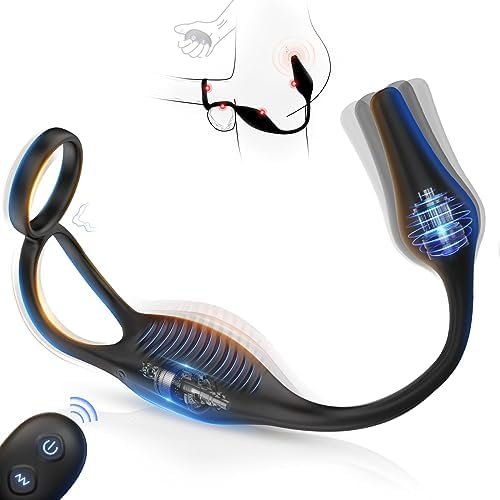 Male Sex Toys For Men Prostate Massager - 4 In 1 Vibrating Cock Ring Penis Ring With Remote Control, 7 Modes Anal Toys Butt Plug G Spot Vibrator Dildo Vibrating Anal Plug Adult Sex Toy For Couples Men