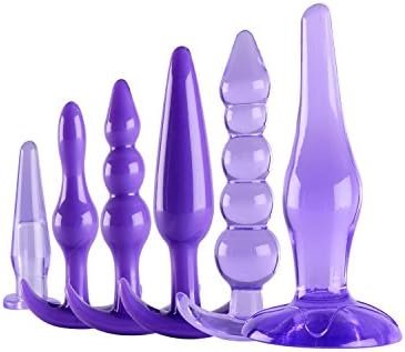 Yifeng 6Pcs Anal Trainer Kit Butt Plugs Beginner Set Silicone Prostate Massager (Pink