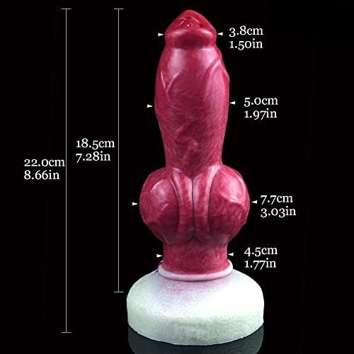 Big Size Silicone Made Artificial Dog Dildo Anal Plug Toy Color Mixed With Large Knot - Image 3