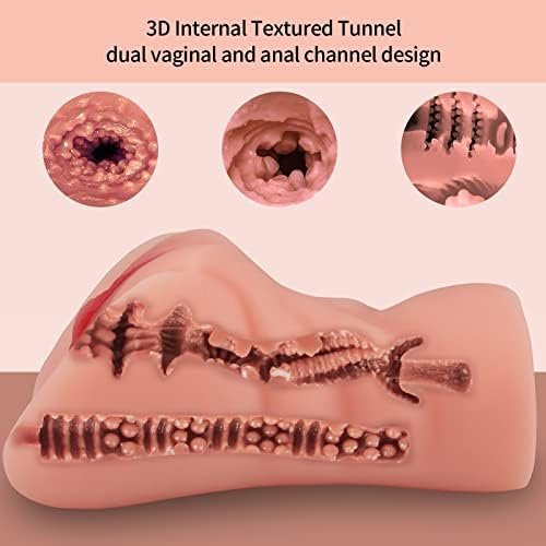 Male Masturbator Male Sex Toys With 3D Realistic Textured Vagina And Tight Anus, Sex Doll Pocket Pussy For Men Adult Toys Blowjob Male Stroker, Sex Toys For Men Sex Pleasure (Flesh Color) - Image 2