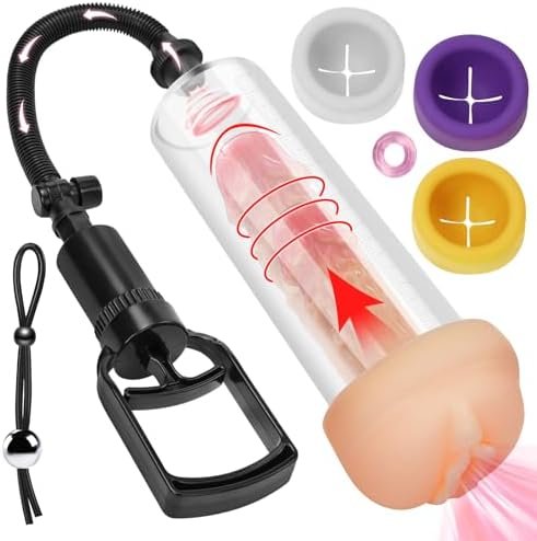 Penis Enlargement Vacuum Pump Male Sex Toys - Pumps & Enlargers 7 In 1 Vagina Pussy Pump Cock Extender Sexual Enhancer Training Device With Dick Ring Stronger Bigger Erections Adult Sex Toys & Games