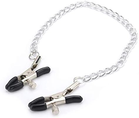 Nipple Clamps, Electric Shock Nipple Clamps,Adjustable Current Level Electric Nipple Clamps,Nipple Jewelry Non Piercing Dd24