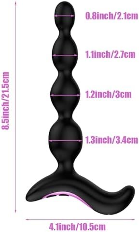 Shkanla Vibrating Anal Beads, Silicone Butt Plug With 10 Vibration Modes Graduated Design Anal Vibrator Prostate Massager Waterproof Adult Sex Toy For Men, Women And Couples - Image 2