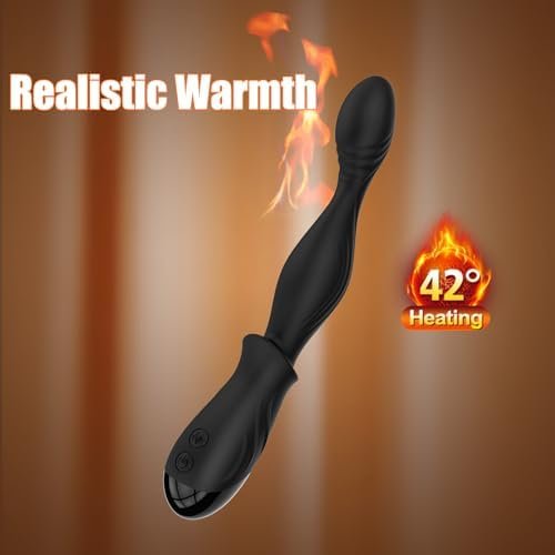 Domlust Vibrating Anal Beads Adult Toys - Handheld Prostate Massager Anal Plug Male Sex Toys G-Spot Vibrator For Women, Graduated Beads Auto Heat Anal Dildo For Beginners, Bendable Soft Silent Fun. - Image 3