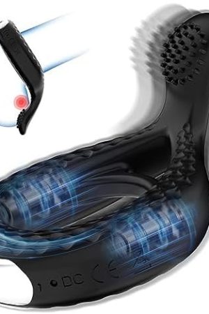 Vibrating Cock Ring,Penis Rings With 10 Intense Vibration Modes,Rechargeable Silicone Penis Ring Vibrator For Erection Enhancing,Long Lasting Stronger Men Sex Toy Waterproof