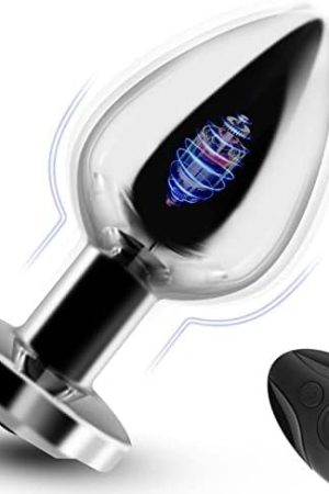 Vibrating Butt Plug Anal Vibrator - Vibrating Anal Plug Vibrator Prostate Stimulator With Remote Control 10 Vibration Modes Prostate Massagers Anus Sex Toys For Men, Women And Couples（Silver）