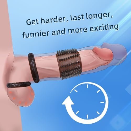 Penis Ring Cock Sleeve Penis Sleeve 5 Elastic Textures Cock Ring Set Sex Toys For Men Enhance Erection Extended Time Couple Sex Toys Men'S Sex Toys Adult Toy For Men - Image 2