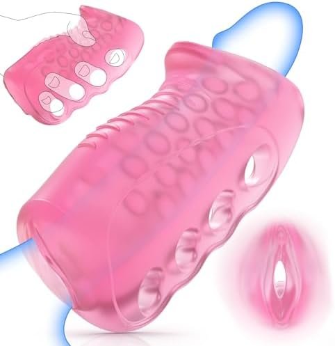 Manual Male Masturbator, Sex Toys For Men, Pocket Pussy Stroker With Realistic Ultra Soft Stretchy Textured Vagina Channel, Open-Ended Blowjob Penis Sleeve Adult Sex Toys For Men