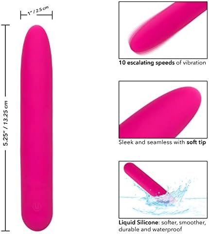Calexotics Bliss™ Liquid Silicone Vibe – Rechargeable Travel Size Massager Sex Toy For Women - Pink - Image 2
