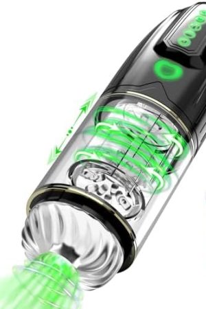Automatic Thrusting Rotating Sucking Male Masturbator, Male Stimulator Full Waterproof 3D Realistic Textured Sleeve Pocket Pussy Stroke Toys Penis Pump With 10 Mode, Adult Men Sex Toys & Games For Men