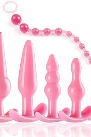 Plastic Anal Plug Trainer Kit For Comfortable Long-Term Wear Anal Trainer Set To Advanced Player Adult Anal Training Toy Sex Toys Pink