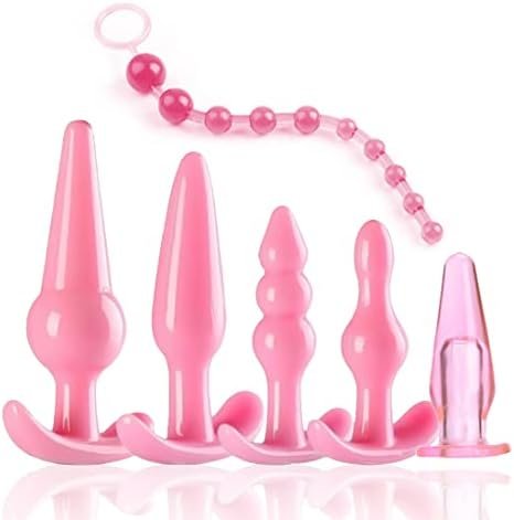 Plastic Anal Plug Trainer Kit For Comfortable Long-Term Wear Anal Trainer Set To Advanced Player Adult Anal Training Toy Sex Toys Pink