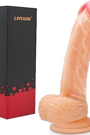 8.3 Inch Soft Realistic Dildo Feels Like Skin Body-Safe Material G Spot Stimulator Dildos With Strong Suction Cup For Hands-Free Play Suitable For Women/Men/Gay, Adult Toys For Women Or Beginer