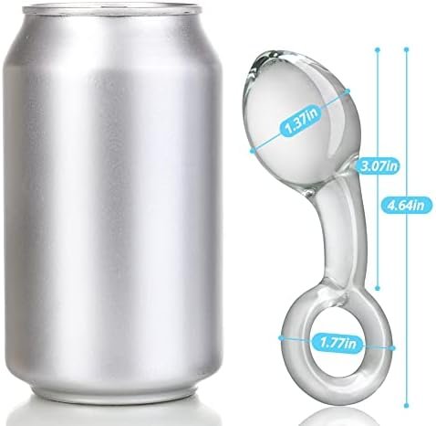 Anal Butt Plug Glass Anal Trainer With Big O Ring Crystal Pleasure Wand Adult Sex Toy For Men Women Couple Play (M) - Image 2